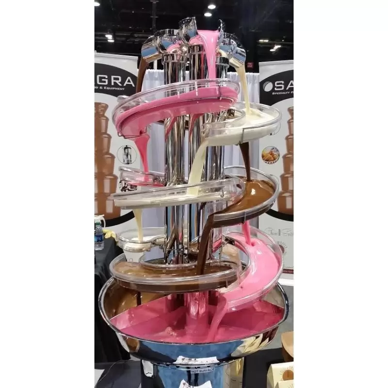Trifecta Clear Triple Chocolate Fountain – 46” – International 220V