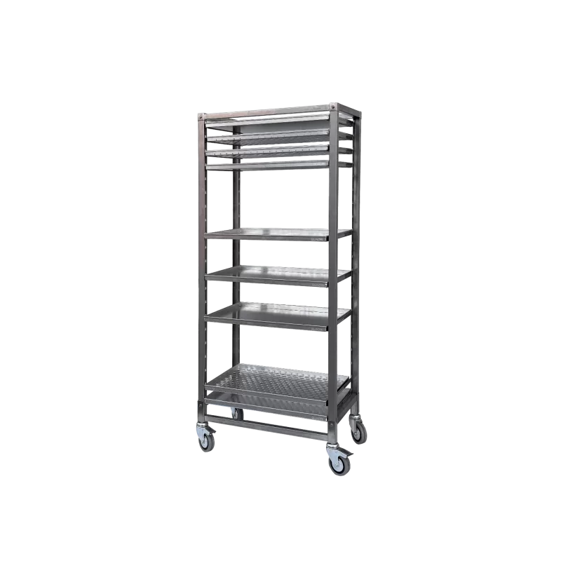 Smart Tray Trolley with Adjustable Guides and Anti-Release System - 60cm x 40cm