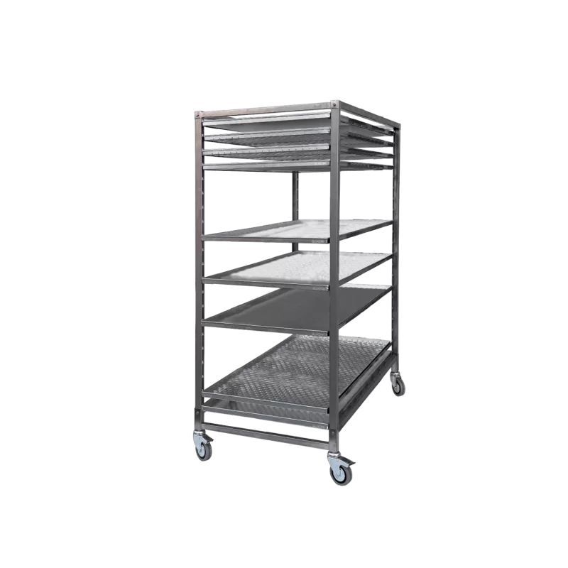 Smart Tray Trolley with Adjustable Guides and Anti-Release System - 60cm x 80cm