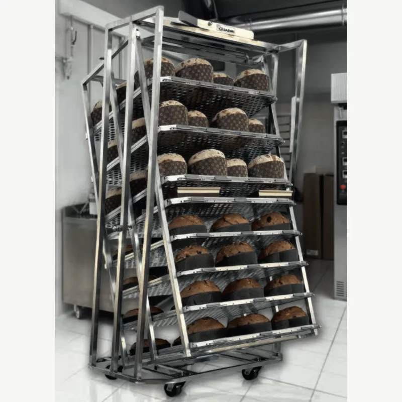 Smart Panettone Rotating Baking Rack with Anti-Unhooking Adjustable Guide - 40 cm x 60 cm