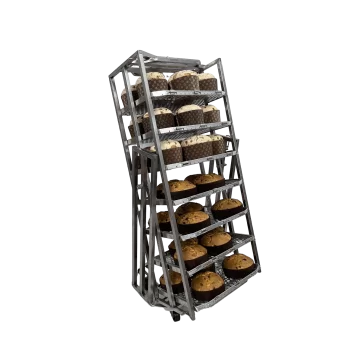 Smart Panettone Rotating Baking Rack with Anti-Unhooking Adjustable Guide - 40 cm x 60 cm