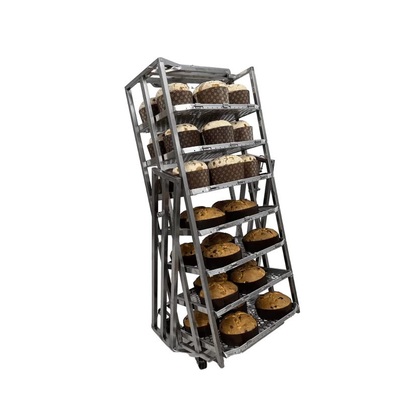 Smart Panettone Rotating Baking Rack with Anti-Unhooking Adjustable Guide - 40 cm x 60 cm