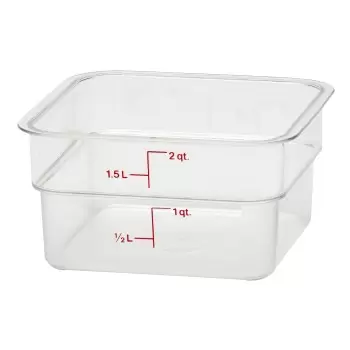 Cambro Camwear Camsquares Classic Food Storage Container - 2 QT - Clear