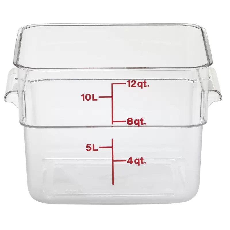 Cambro Camwear Camsquares Classic Food Storage Container - 12 QT - Clear