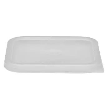 Cambro Camwear Camsquares Classic Food Storage Seal Cover Lids - Fits 2 qt and 4 qt - Translucent