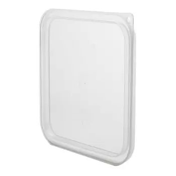 Cambro Camwear Camsquares Classic Food Storage Seal Cover Lids - Fits 6 qt and 8 qt - Translucent