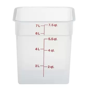 Cambro Classic Camsquares Food Storage Container - 8 QT - Translucent