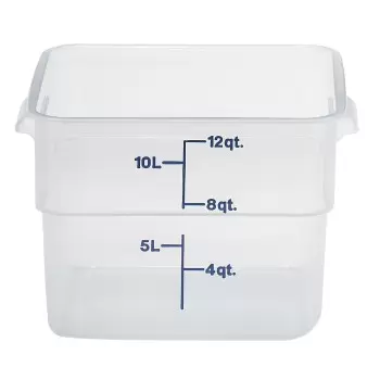 Cambro Classic Camsquares Food Storage Container - 12 QT - Translucent