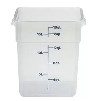 Cambro Classic Camsquares Food Storage Container - 18 QT - Translucent