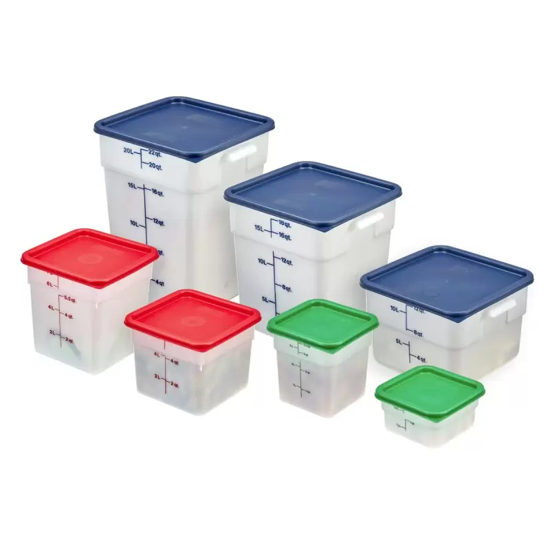 Cambro Classic Poly Camsquares Food Storage Container - 2 QT - Natural White