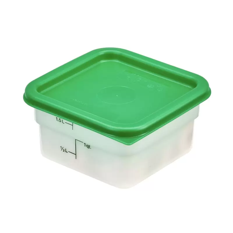 Cambro Camsquares Food Storage PolyCover Lids - Fits 2 qt and 4 qt - Kelly Green