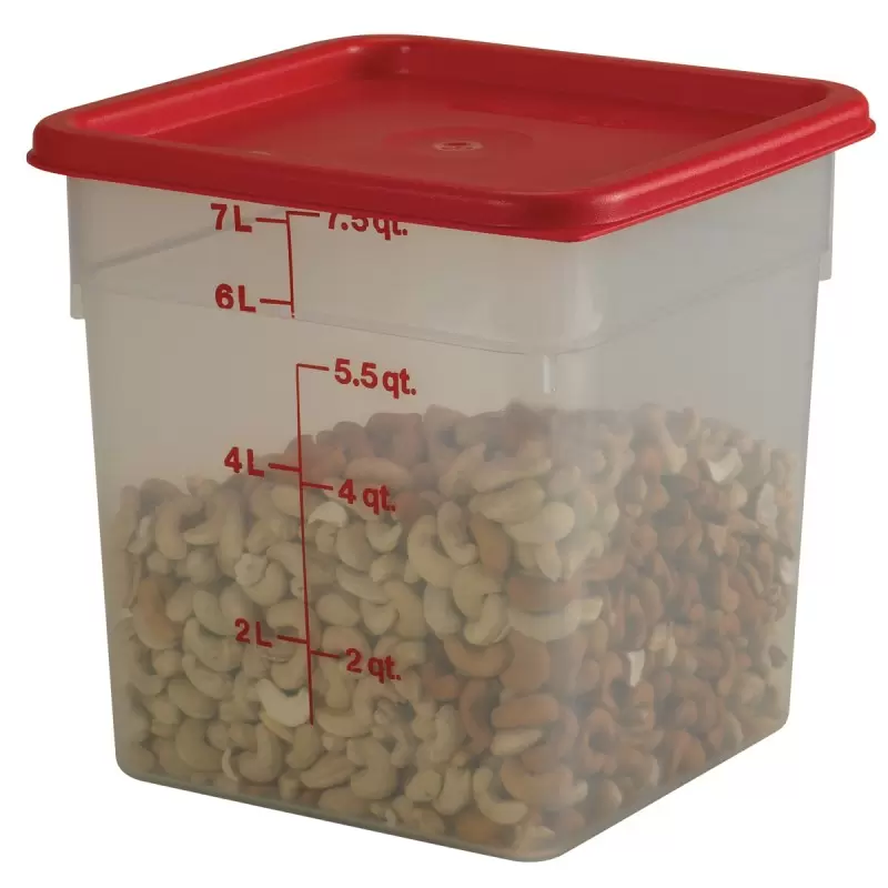 Cambro Camsquares Food Storage PolyCover Lids - Fits 6 qt and 8 qt - Winter Rose