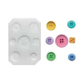 Silikomart Professional Wonder Cakes Sugarflex SLK185 Buttons Silicone Mold - -