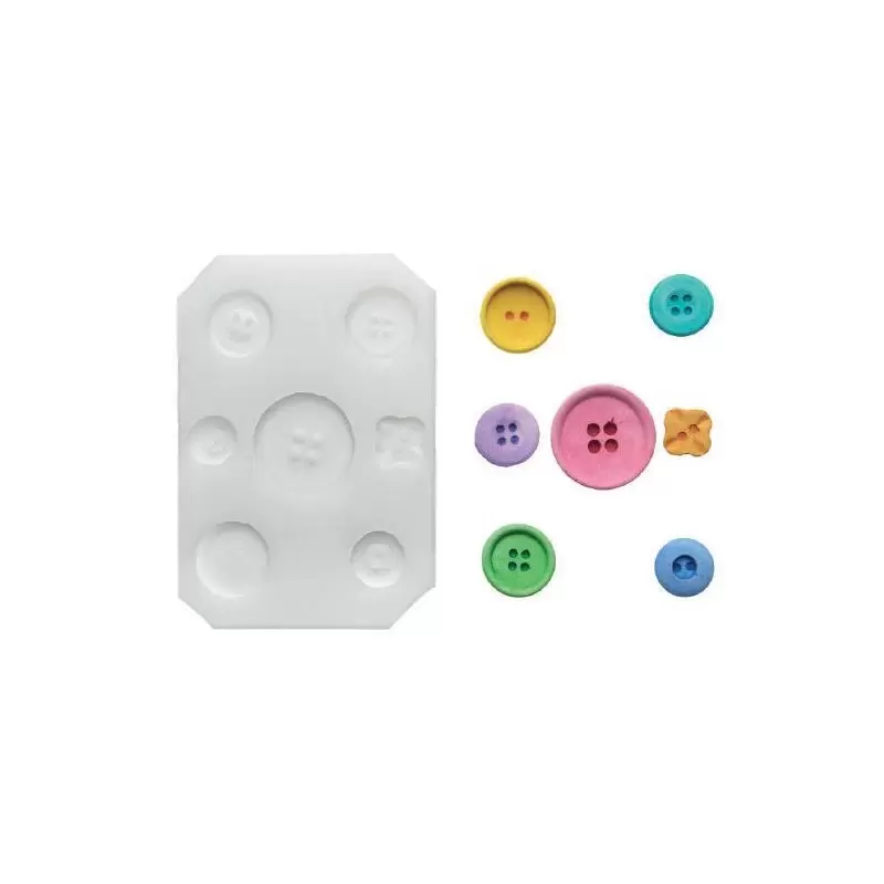 Silikomart Professional Wonder Cakes Sugarflex SLK185 Buttons Silicone Mold - -