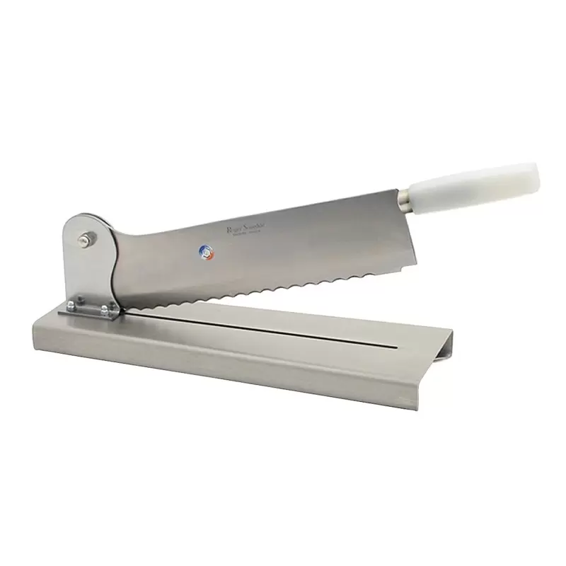 Stainless Steel Bread Cutting Knife on Stainless Steel Base - 350 mm