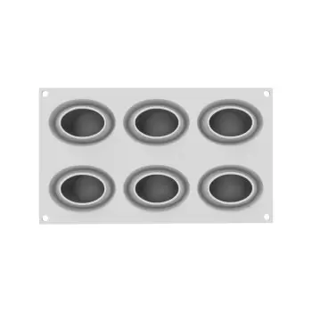 Silikomart Nebula 85 Single Portion Silicone Pastry Mold by Alessandro Tiscione - ø 75 mm x h 52 mm x 47 mm - 85 ml - 6 Cavity