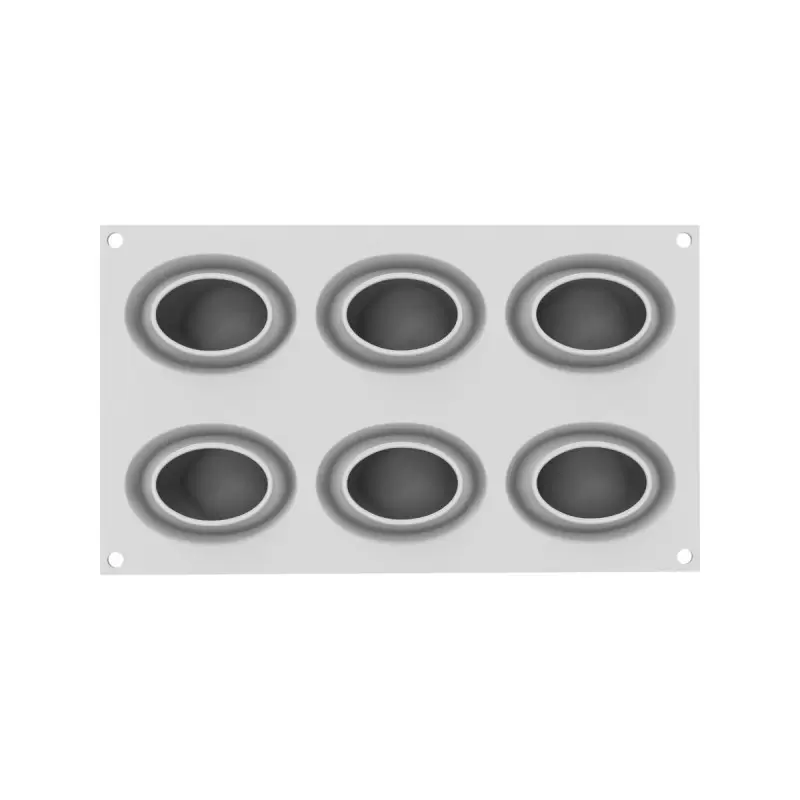 Silikomart Nebula 85 Single Portion Silicone Pastry Mold by Alessandro Tiscione - ø 75 mm x h 52 mm x 47 mm - 85 ml - 6 Cavity