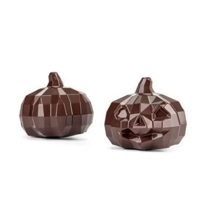 Professional Polycarbonate Jack Pumpkin Mold - 90mm x 89mm x h 77.5mm - 4 cavity - 120 gr