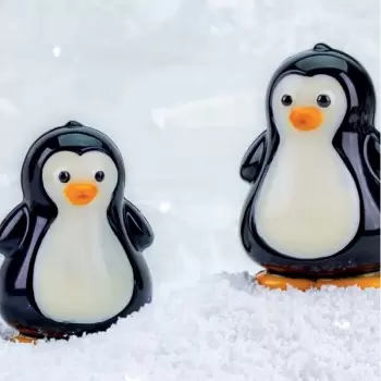 Professional Polycarbonate Ice Penguin Mold - 79.5mm x 75.5mm x h 114mm - 4 cavity - 45 gr