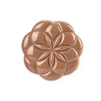 Professional Polycarbonate Life Flower Chocolate Bar Mold - 109mm x 107mm x h 12.5mm - 90 gr - 2 cavity