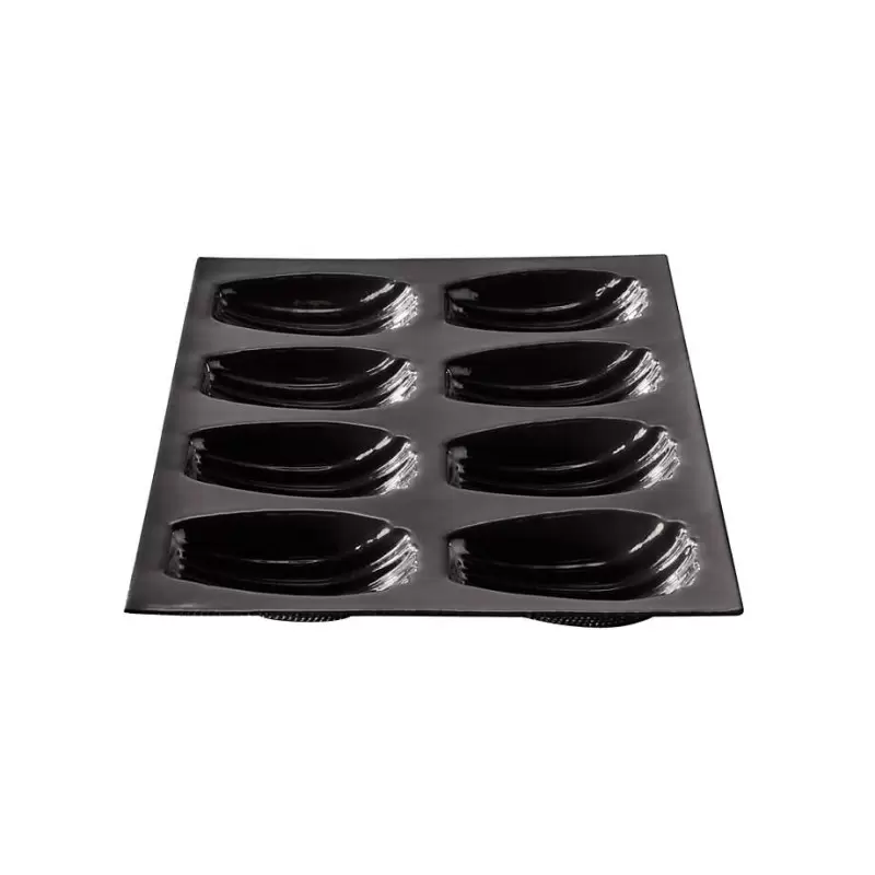 Sasa Demarle Flexipan Bastille Silicone Madeleine Mold - 7.5" x 9.5" x 0.8" - 1oz - 8 cavity