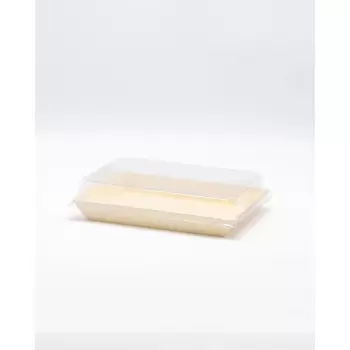 6'' x 8''x1 Balsa Wood Tray with Clear Cover - 100 pcs