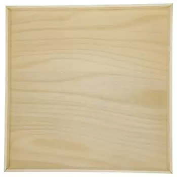 18'' x 18'' Wooden Solid Square Wood Tray - 10 pcs