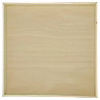 16'' x 16'' Wooden Solid Square Wood Tray - 10 pcs