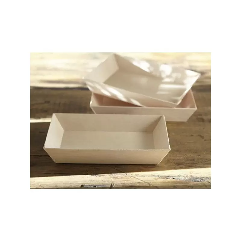 5x7 Wooden Fixed Side Medium Rectange Tray - 300 pcs