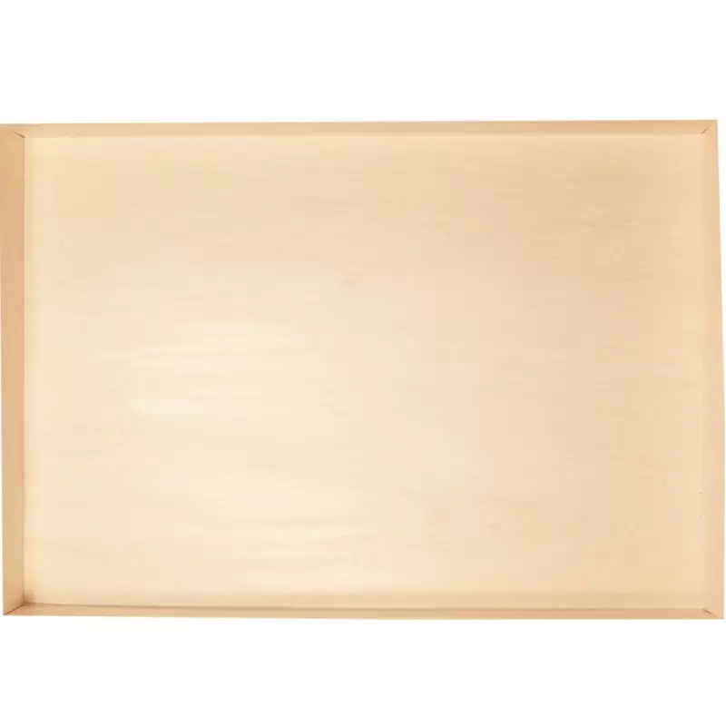 11x15 Wooden Rectangle 2" Collapsible Large Tray -100 pcs