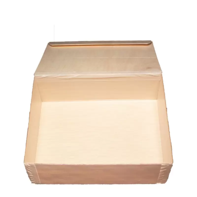 11x8x2 Wooden Collapsible Box w/ Attached Lid - 100 pcs