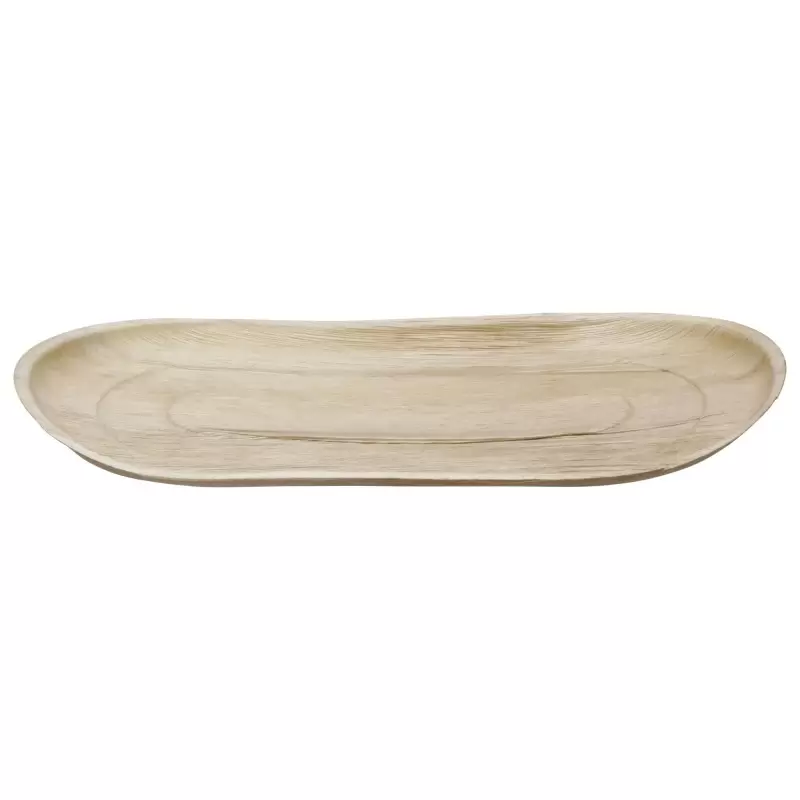 Palm Leaf Oval Tray 12X22 - 50 pcs