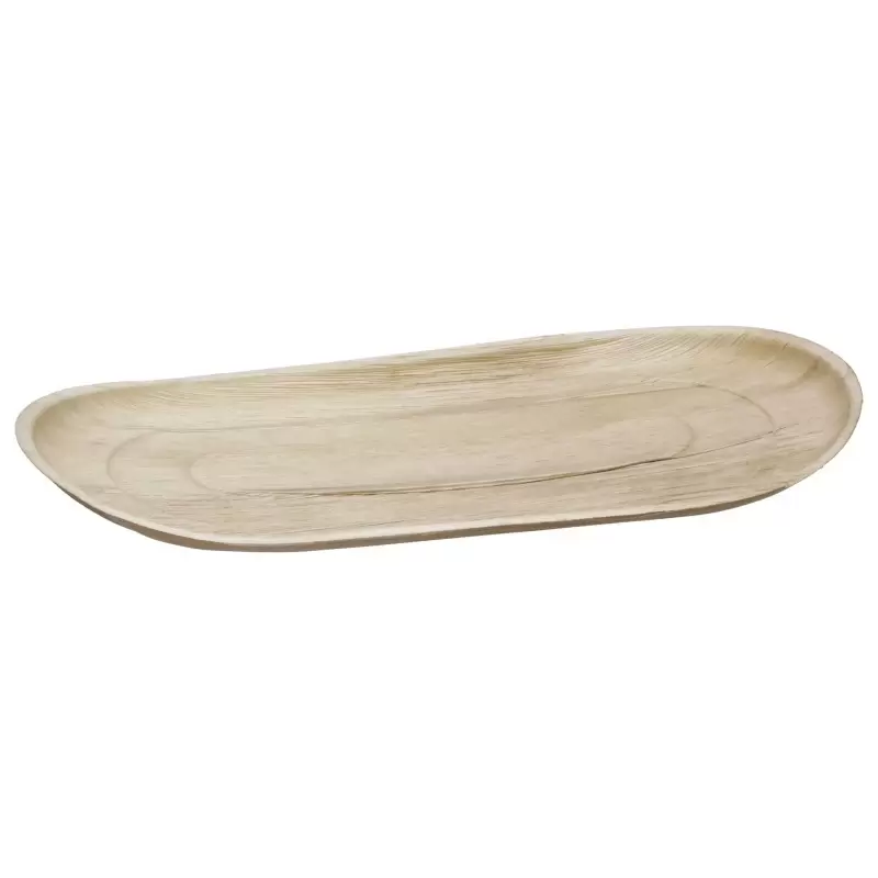 Palm Leaf Oval Tray 12X22 - 50 pcs