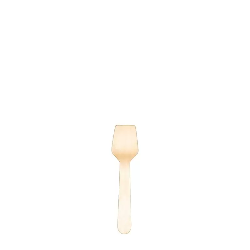 4" Heavy Wooden Tasting - Spoon - 2500 pcs