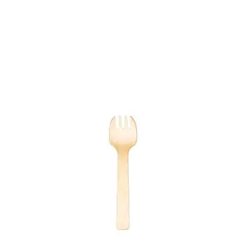 4" Heavy Weight Wooden Tasting - Spork - 2500 pcs