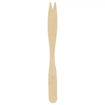 5.5" Heavy Weight Wooden Two Pronged Fork - 10,000 pcs