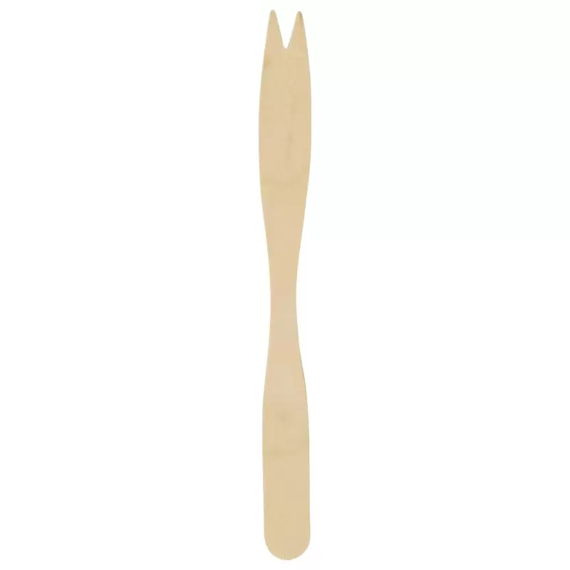 5.5" Heavy Weight Wooden Two Pronged Fork - 10,000 pcs