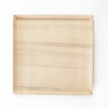 12'' x 12'' Balsa Wood Tray with Clear Cover - 25 pcs