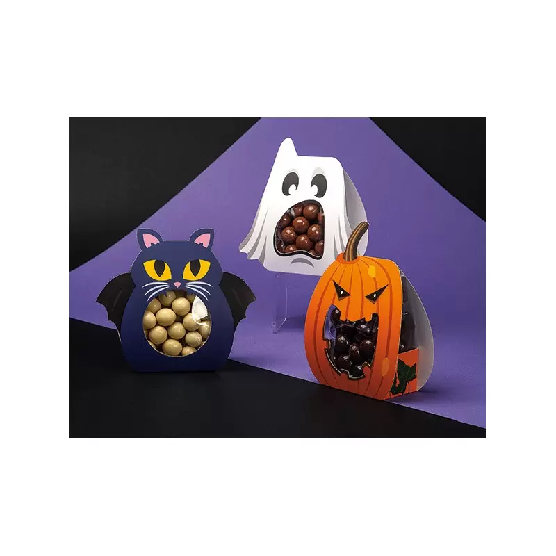 Assorted Halloween Themed Small Confectionery Bags for candy and chocolates - 45 x 70 x 115 mm - pack of 48