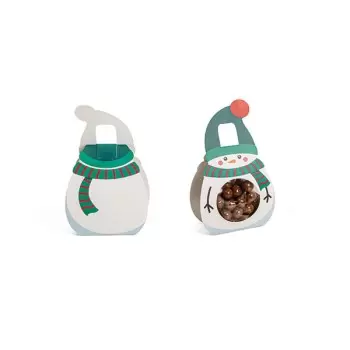 Winter Snowman Themed Small Confectionery Bags for candy and chocolates - 45 x 70 x 115 mm - pack of 48