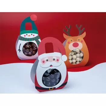 Winter Snowman Themed Small Confectionery Bags for candy and chocolates - 45 x 70 x 115 mm - pack of 48