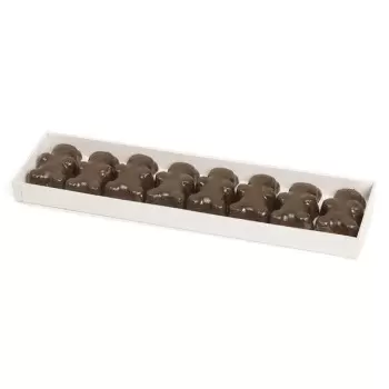 Deluxe White Confectionery Box with clear lid For Chocolate and Pretzels 291 x 71 x 21 mm - Pack of 36