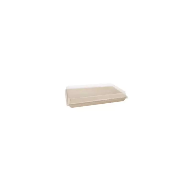 8'' x 11''x1" Balsa Wood Tray with Clear Cover - 50 pcs