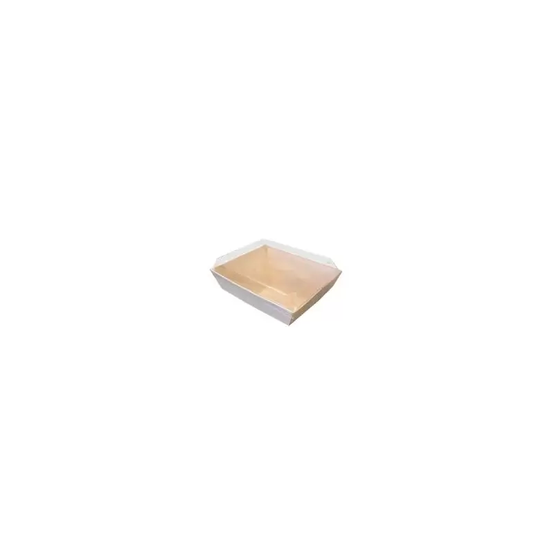 6'' x 8''x2 Balsa Wood Tray with Clear Cover - 100 pcs