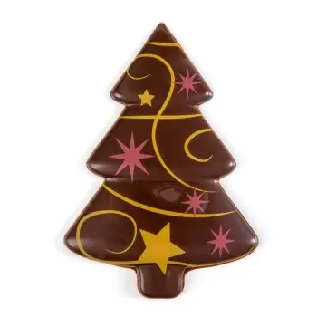 Belgian Chocolate Decoration- Christmas Tree - Dark - 20 pcs