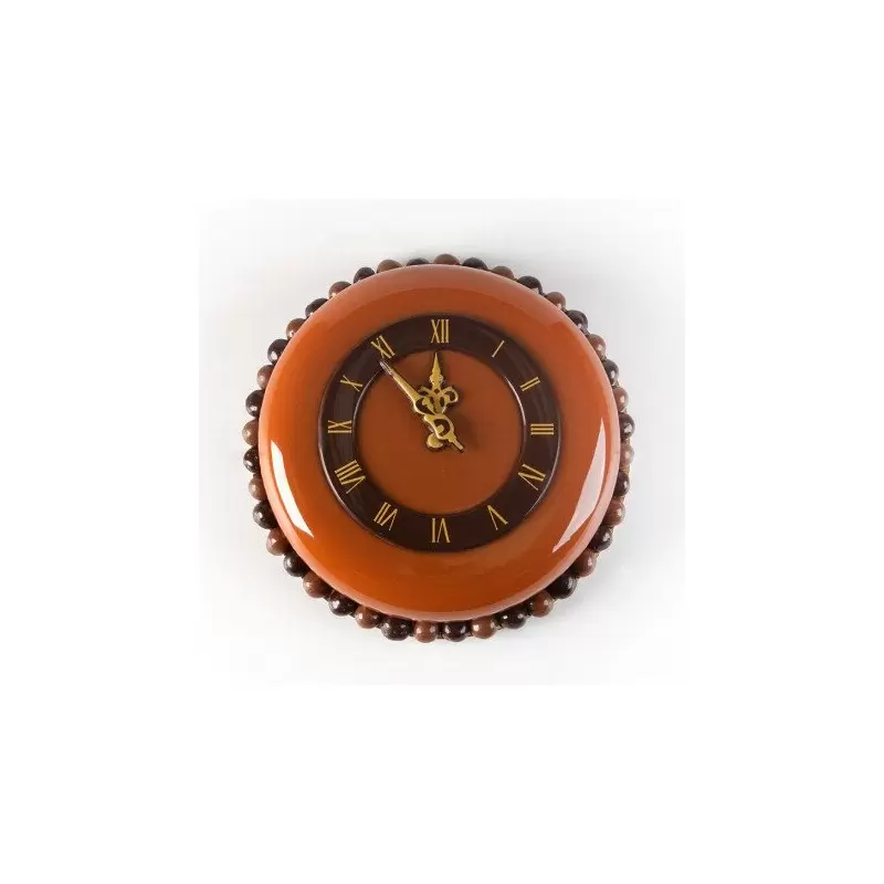 Belgian Chocolate Decoration- NYE Clock - Dark - 10 pcs