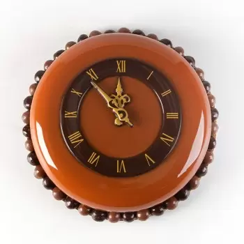 Belgian Chocolate Decoration- NYE Clock - Dark - 10 pcs