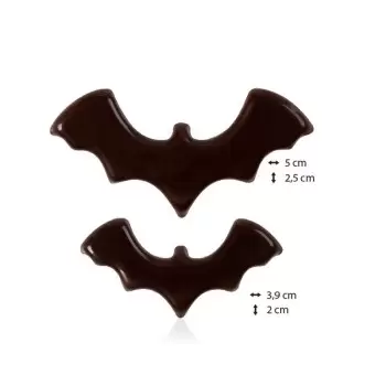 Belgian Chocolate Decoration- Halloween Bats - Dark -150 pcs