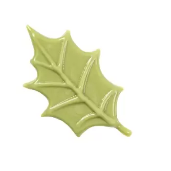 Belgian Chocolate Decoration - Holly Leaf - Light Green - 100 pcs