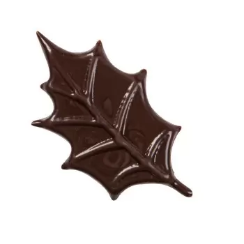 Belgian Chocolate Decoration- Holly Leaf - Dark Chocolate - 100 pcs